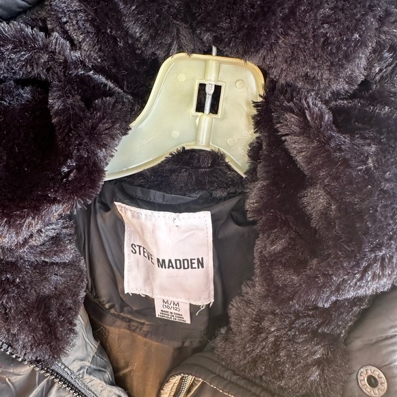 NWT Steve Madden BLACK Women's Juniors' Puffer Coat , M 10/12 - Picture 8 of 9